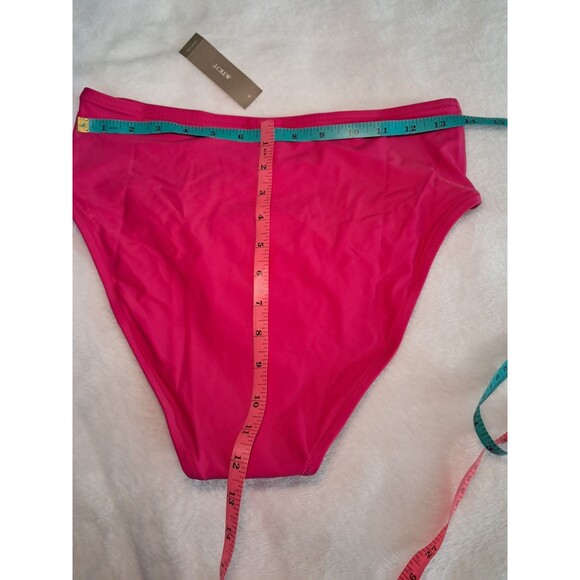 J.CREW Bikini Bottom Radiant Fuchsia High Rise Full Coverage BM642 Size M NWT - Picture 5 of 6